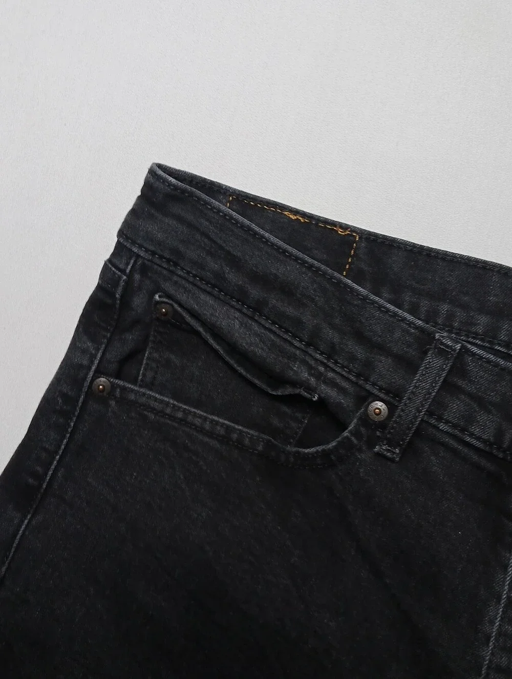 Levi's 506 Mens Comfort Straight Jeans 36X32 Black Denim High Stretch